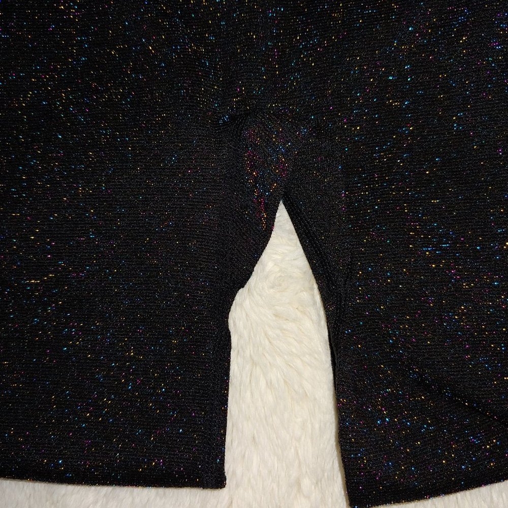 Victoria's Secret PINK black w/multi color metallic glitter leggings NWOT sz SP - Picture 5 of 8